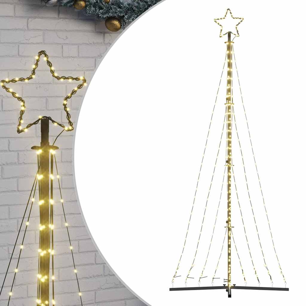 LED-juletræ 447 LED'er 250 cm varmt hvidt lys