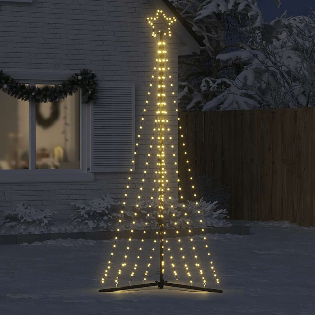 LED-juletræ 447 LED'er 250 cm varmt hvidt lys