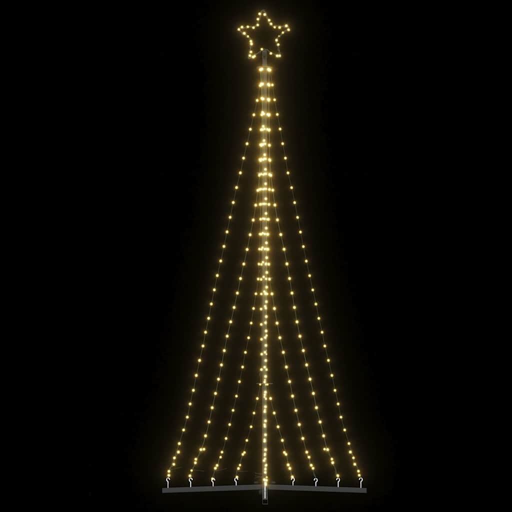 LED-juletræ 447 LED'er 250 cm varmt hvidt lys