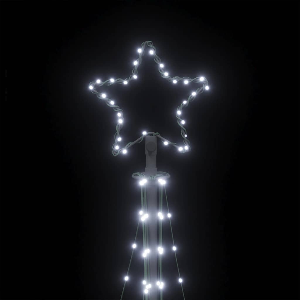 LED-juletræ 447 LED'er 250 cm koldt hvidt lys