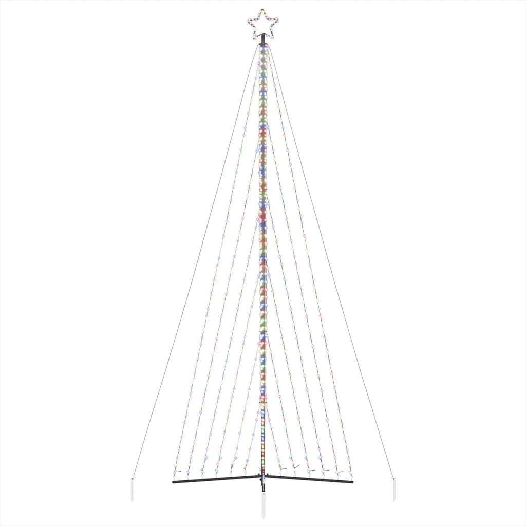 LED-juletræ 789 LED'er 476 cm farverigt lys