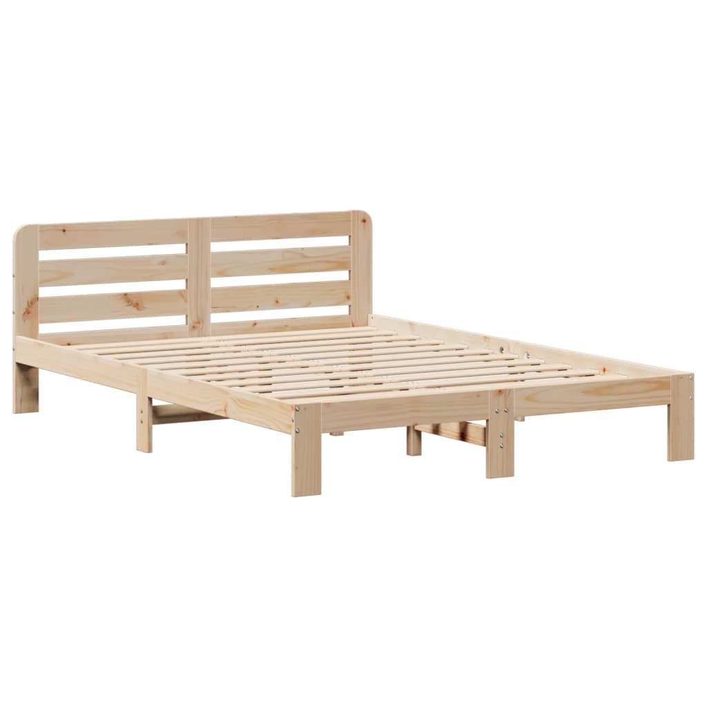 sengeramme uden madras 120x200 cm massivt fyrretræ
