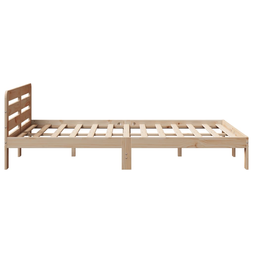 sengeramme uden madras 150x200 cm massivt fyrretræ