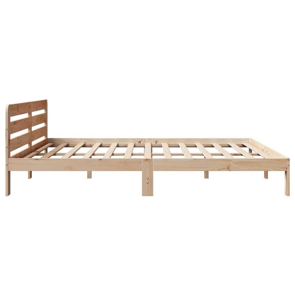 sengeramme uden madras 200x200 cm massivt fyrretræ