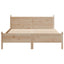 sengeramme uden madras 135x190 cm massivt fyrretræ hvid