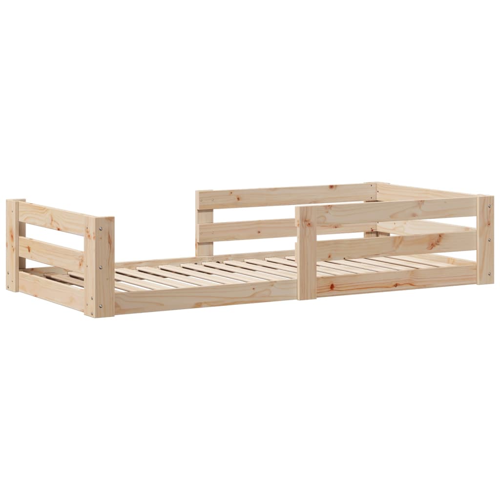 sengeramme uden madras 80x200 cm massivt fyrretræ