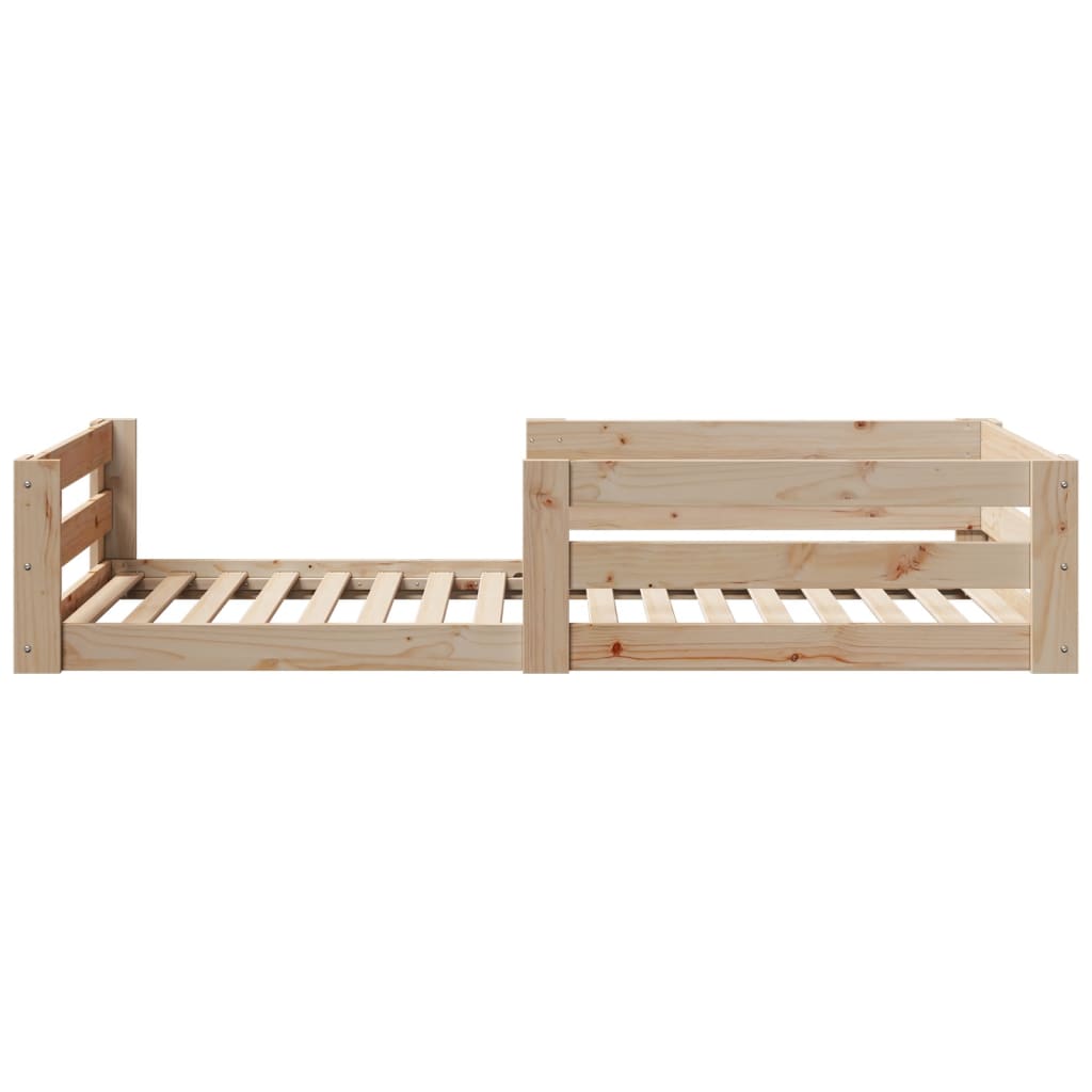 sengeramme uden madras 80x200 cm massivt fyrretræ