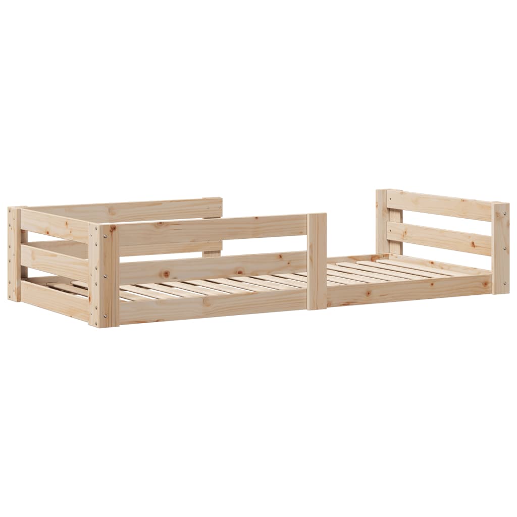 sengeramme uden madras 80x200 cm massivt fyrretræ