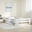 Sengeramme uden madras hvid 80x160 cm massivt træ fyrretræ