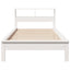 seng med reol uden madras 90x190 cm massivt fyrretræ hvid