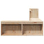 sengebord med skrivebord 232x122x75 cm massivt træ fyrretræ