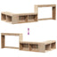 sengebord med skrivebord 232x122x75 cm massivt træ fyrretræ
