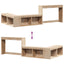 sengebord med skrivebord 222x107x75 cm massivt fyrretræ