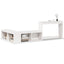 sengebord med skrivebord 222x107x75 cm massivt fyrretræ hvid