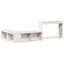 sengebord med skrivebord 232x112x75 cm massivt fyrretræ hvid