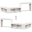 sengebord med skrivebord 232x112x75 cm massivt fyrretræ hvid