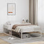 sengeramme uden madras 100x200 cm metal hvid