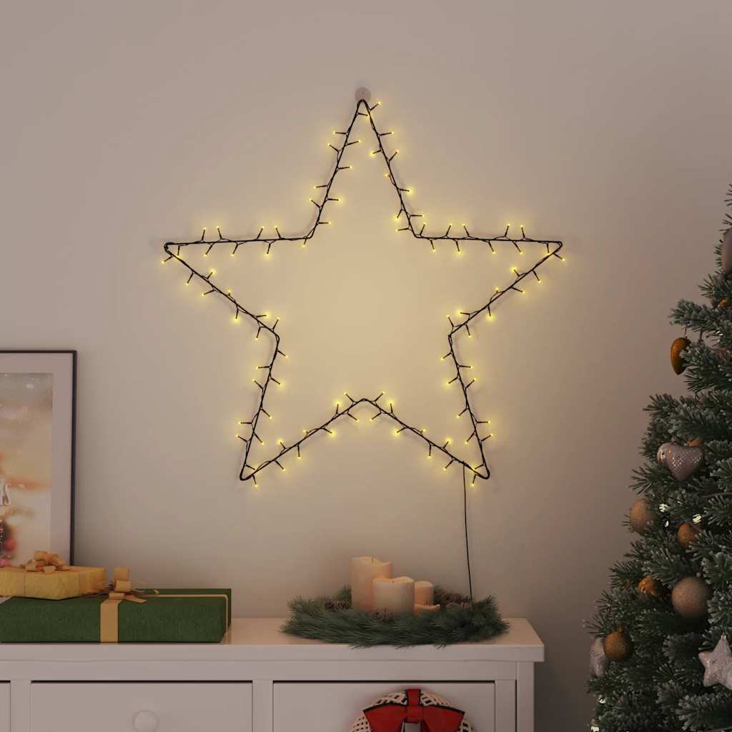 Julelys stjernesilhuet 115 LED'er varm hvid