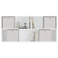 opbevaringskasser 4 stk. 32x32x32 cm foldbare stof cremefarvet
