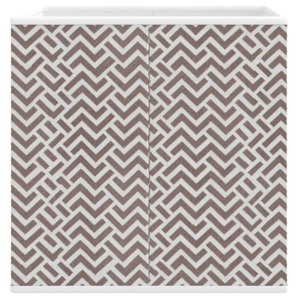 opbevaringskasser 10 stk. 32x32x32 cm foldbare stof brun