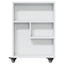 smal opbevaringsvogn 48x13x68 cm konstrueret træ hvid