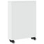 smal opbevaringsvogn 48x13x68 cm konstrueret træ hvid