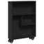 smal opbevaringsvogn 48x13x68 cm konstrueret træ sort