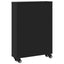smal opbevaringsvogn 48x13x68 cm konstrueret træ sort