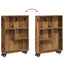 smal opbevaringsvogn 48x13x68 cm konstrueret træ gammelt træ