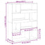 bogreol 100x33x125,5 cm konstrueret træ sort