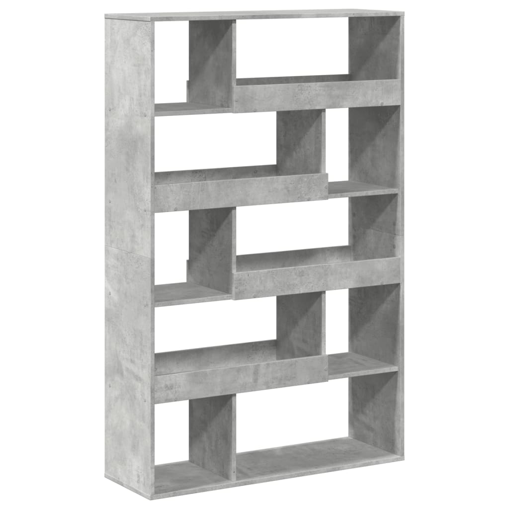bogreol 100x33x156,5 cm konstrueret træ betongrå