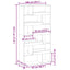 bogreol 100x33x187,5 cm konstrueret træ gammelt eg