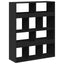 bogreol 100x33x125,5 cm konstrueret træ sort