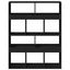 bogreol 100x33x125,5 cm konstrueret træ sort