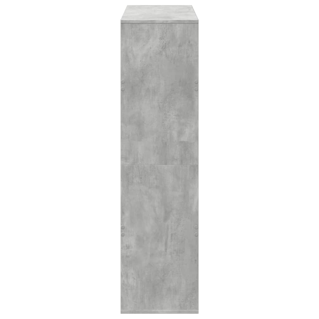 bogreol 100x33x125,5 cm konstrueret træ betongrå