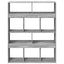 bogreol 100x33x125,5 cm konstrueret træ grå sonoma-eg