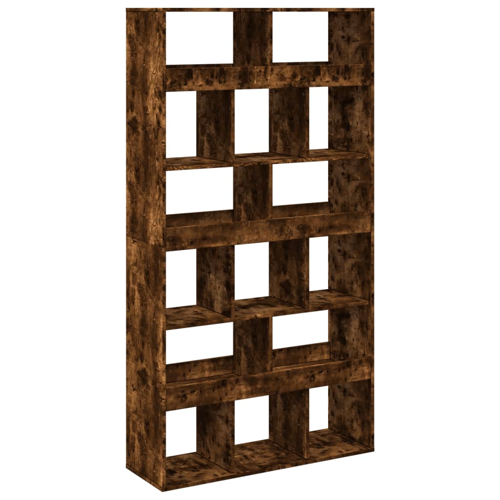 bogreol 100x33x187,5 cm konstrueret træ røget egetræsfarve