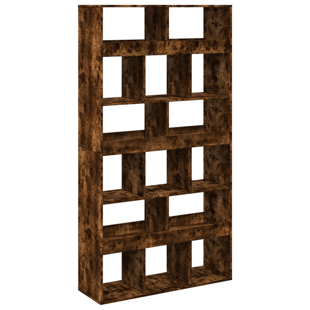bogreol 100x33x187,5 cm konstrueret træ røget egetræsfarve