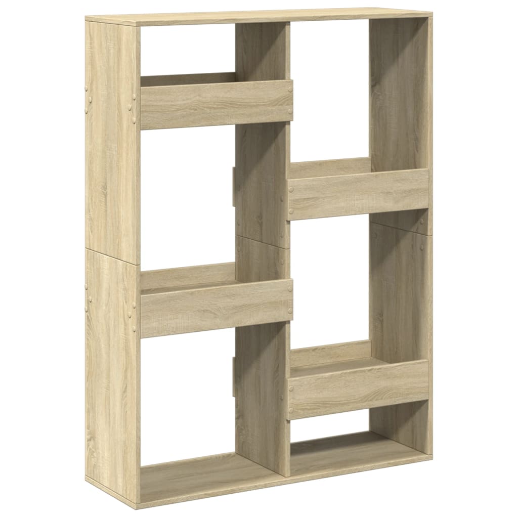 bogreol 100x33x135 cm konstrueret træ sonoma-eg