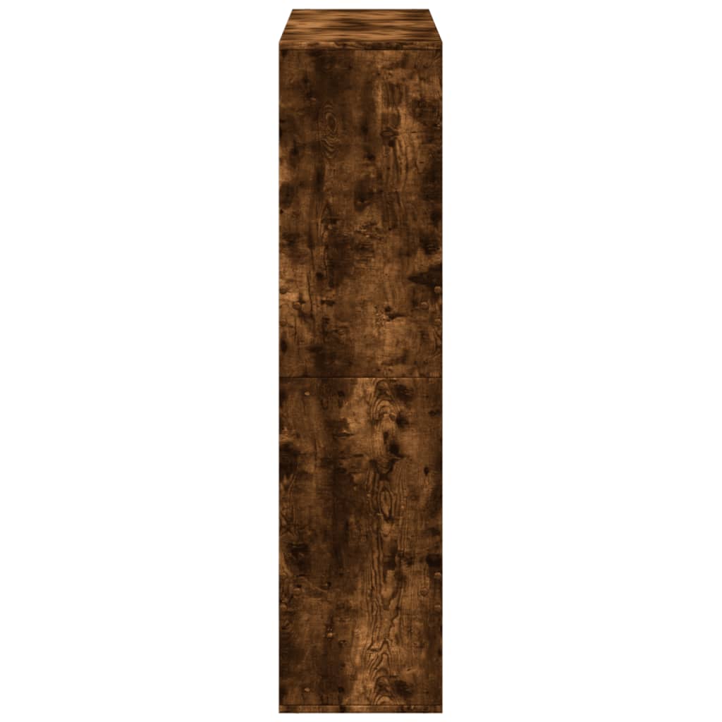 bogreol 100x33x135 cm konstrueret træ røget egetræsfarve