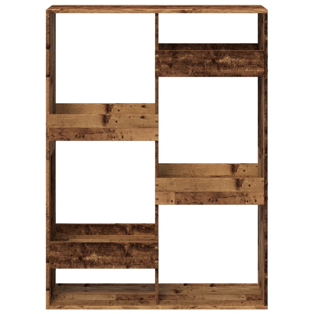 bogreol 100x33x135 cm konstrueret træ antikt træ
