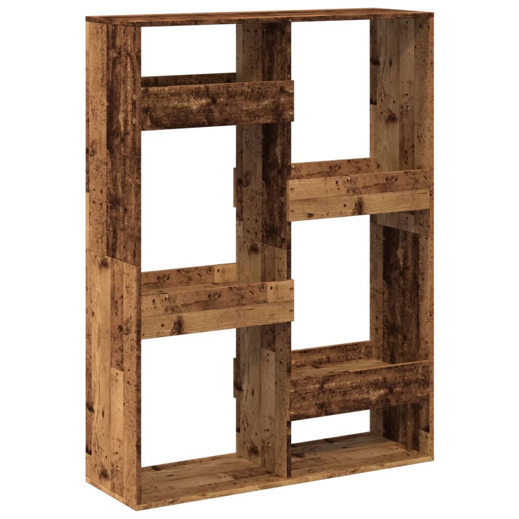 bogreol 100x33x135 cm konstrueret træ antikt træ