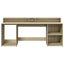 skrivebord med LED-lys 200x55x91 cm konstrueret træ sonoma-eg