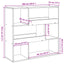 rumdeler 100x33x94,5 cm konstrueret træ hvid
