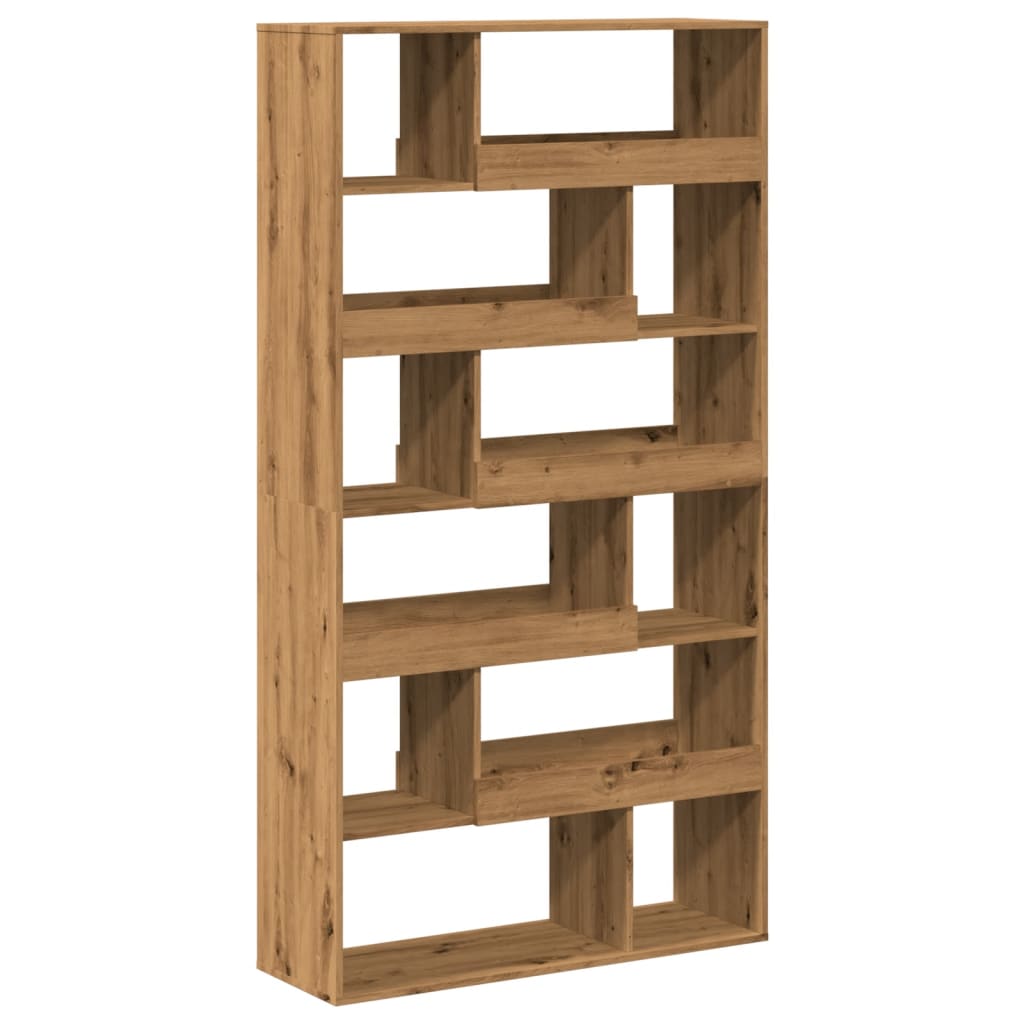 rumdeler 100x33x187,5 cm konstrueret træ egetræsfarve