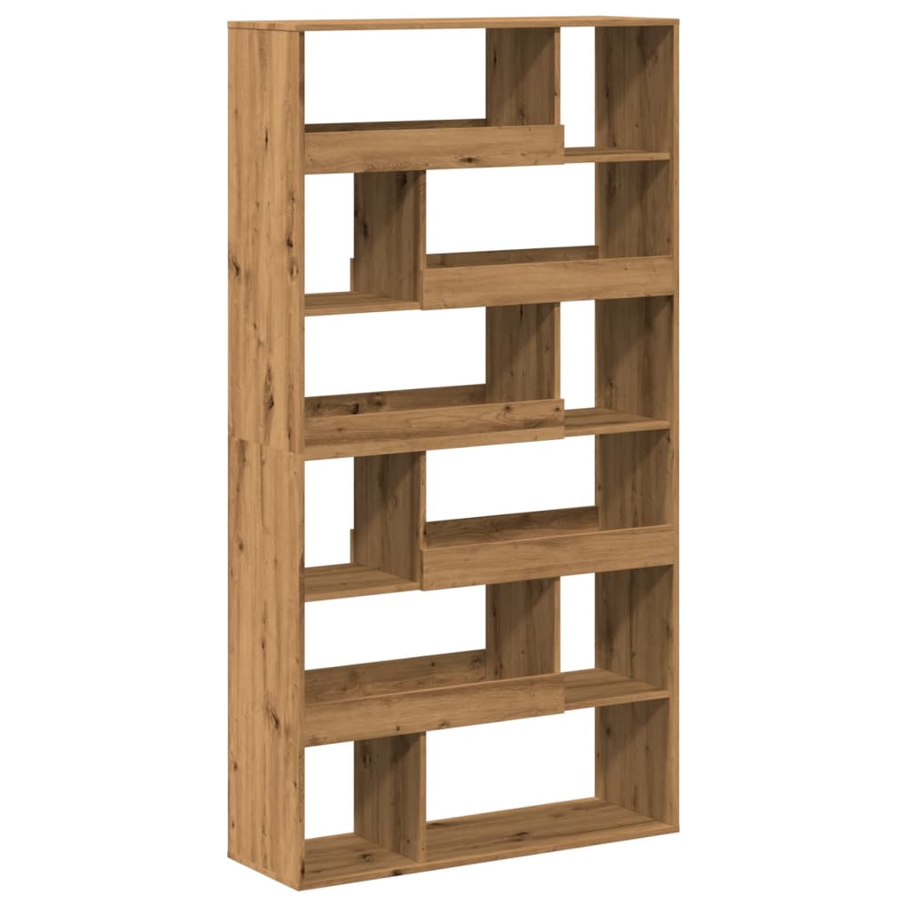 rumdeler 100x33x187,5 cm konstrueret træ egetræsfarve