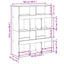 rumdeler 100x33x125,5 cm konstrueret træ sonoma-eg