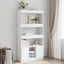 reol 92x33x180 cm konstrueret træ hvid