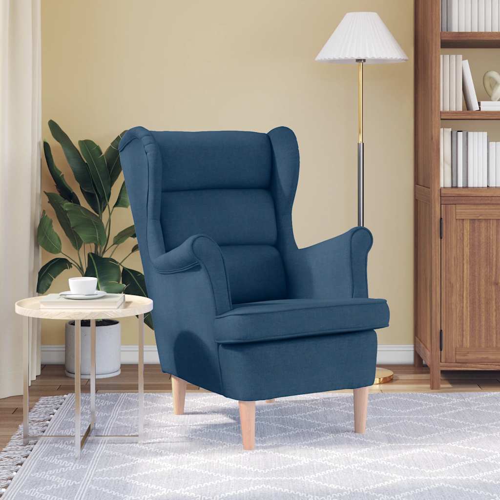 lænestol 74x84x100 cm stof blå