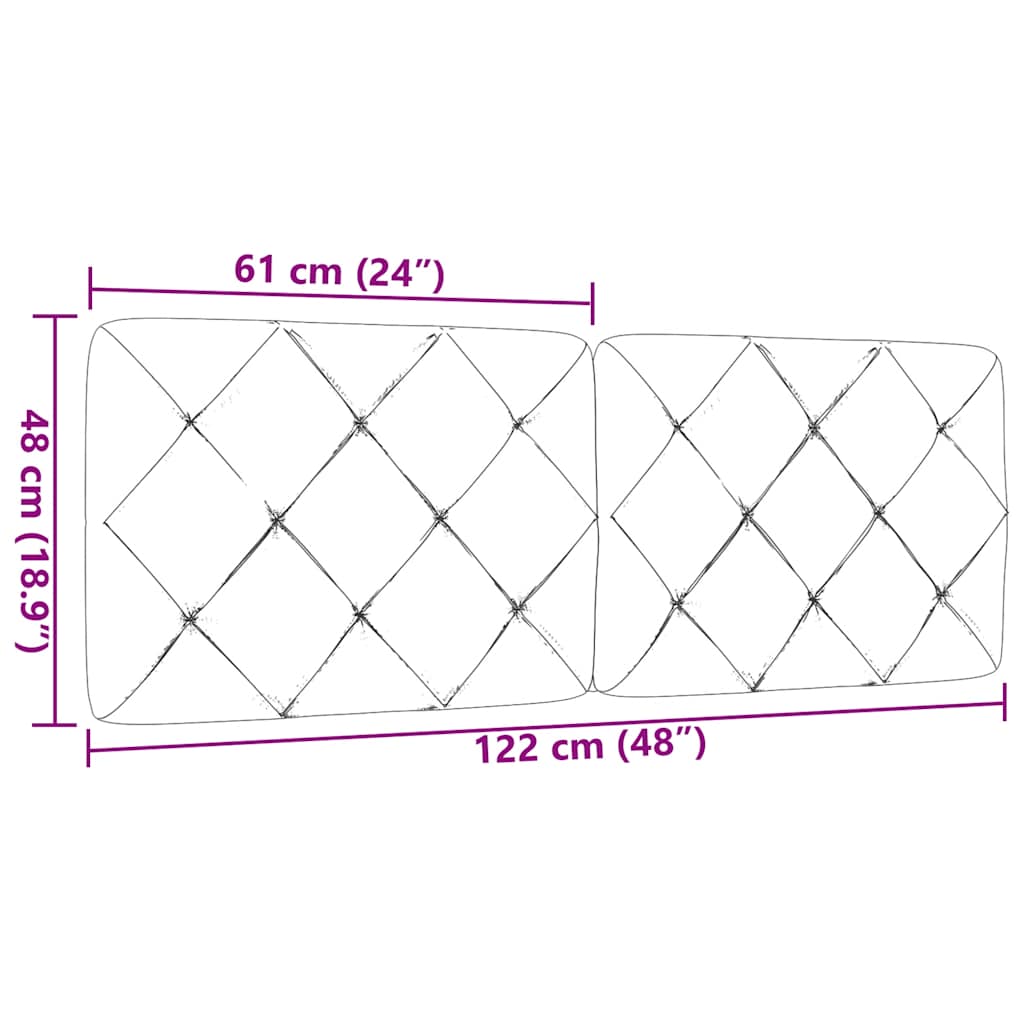 gavlpude 120 cm stof mørkebrun